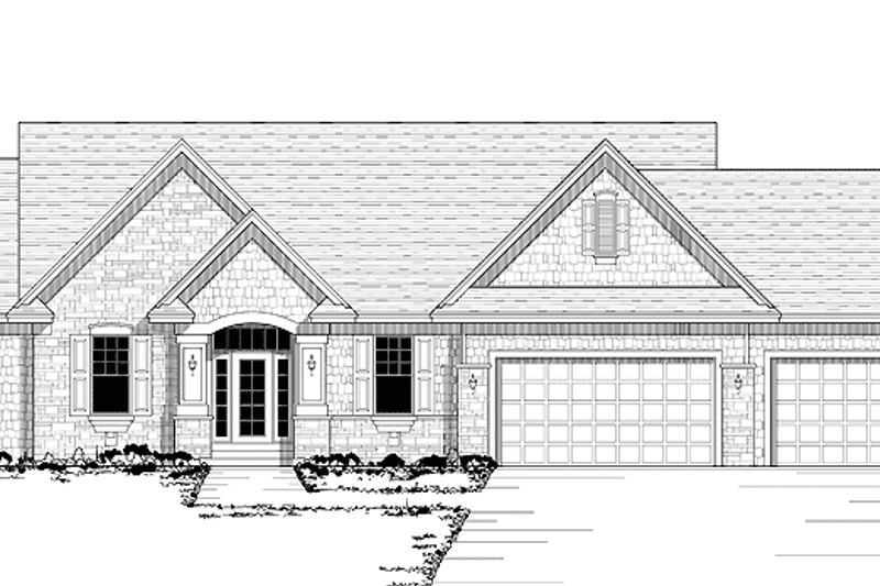 Architectural House Design - European Exterior - Front Elevation Plan #51-605