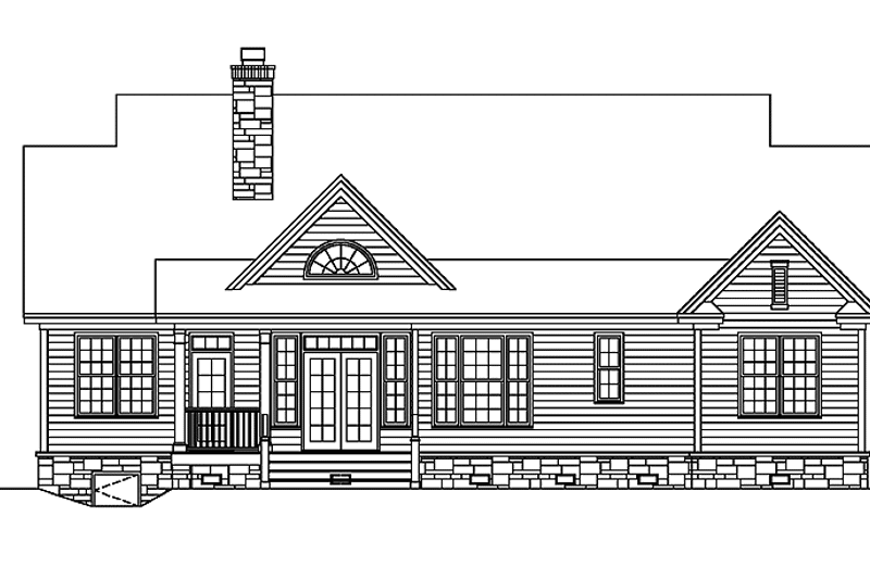Dream House Plan - Exterior - Rear Elevation for Country House Plan #929-640 - 3 bed, 2 bath