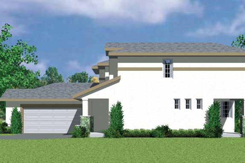 Architectural House Design - Prairie Exterior - Other Elevation Plan #72-1127
