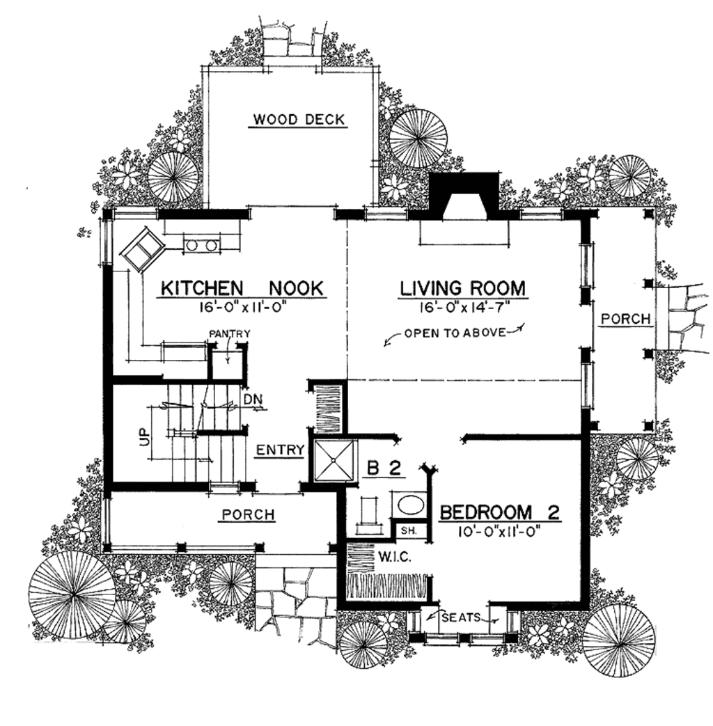 Victorian Style House Plan - 2 Beds 2 Baths 1204 Sq/Ft Plan #1016-79