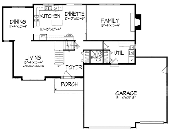 House Plan Design - Traditional Floor Plan - Main Floor Plan #51-817