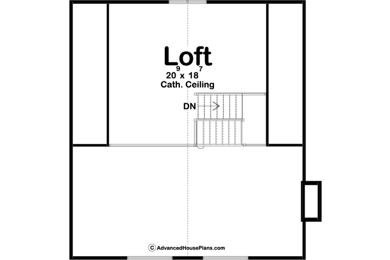 Home Plan - Floor Plan - Upper Floor for Traditional House Plan #455-289 - 2 bed, 1 bath