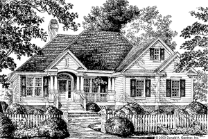 Country Exterior - Front Elevation Plan #929-709