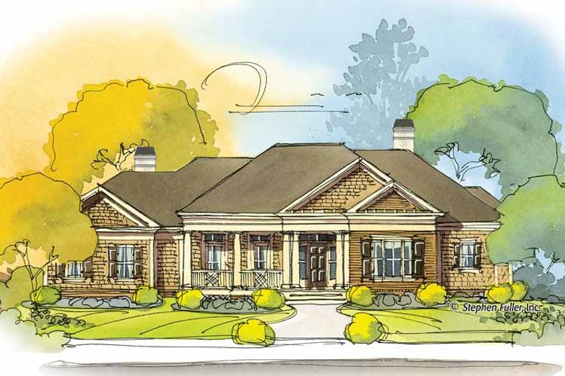 Home Plan - Exterior - Front Elevation 3 for Colonial House Plan #429-393 - 3 bed, 2.5 bath