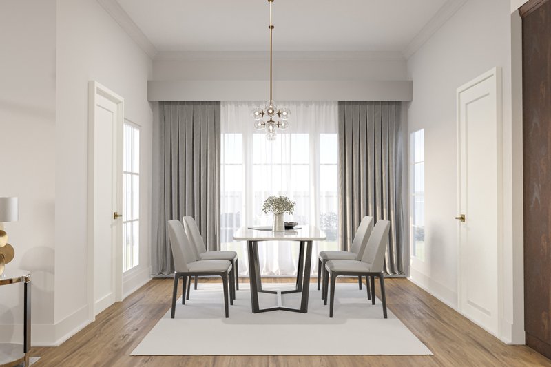 Architectural House Design - Interior - Dining Room for Farmhouse House Plan #54-103 - 5 bed, 5.5 bath