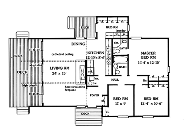 Home Plan - Contemporary Floor Plan - Main Floor Plan #314-269
