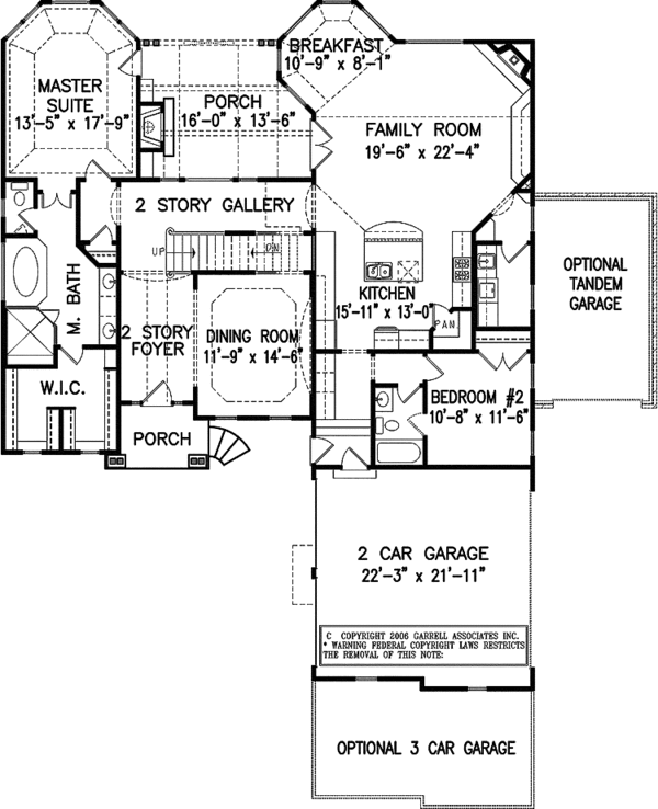 Dream House Plan - Victorian Floor Plan - Main Floor Plan #54-260