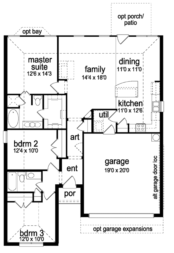 House Plan Design - Traditional Floor Plan - Main Floor Plan #84-778