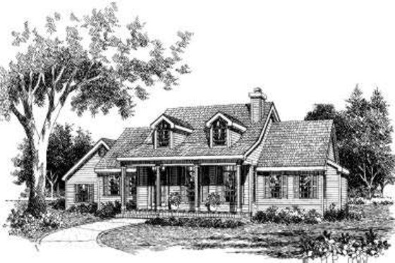 Exterior - Front Elevation 4 for Country House Plan #314-164 - 3 bed, 2 bath
