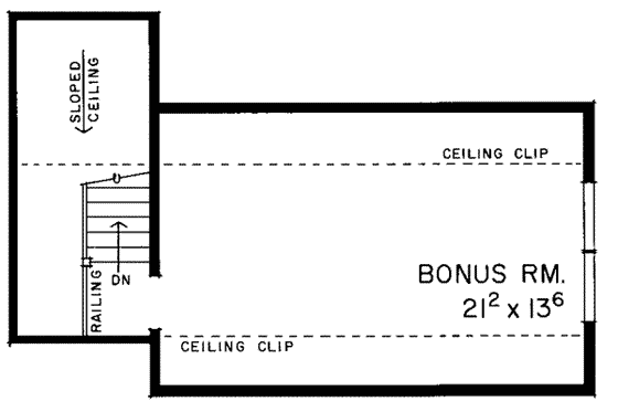 Floor Plan - Other Floor for Farmhouse House Plan #72-467 - 3 bed, 2.5 bath