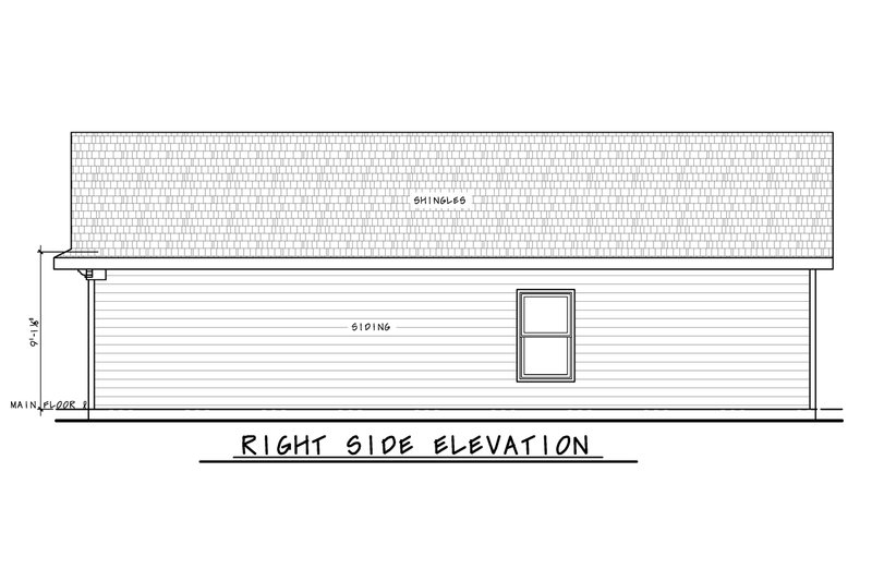 Architectural House Design - Exterior - Other Elevation 1 for Traditional House Plan #20-2553 - 3 bed, 2 bath