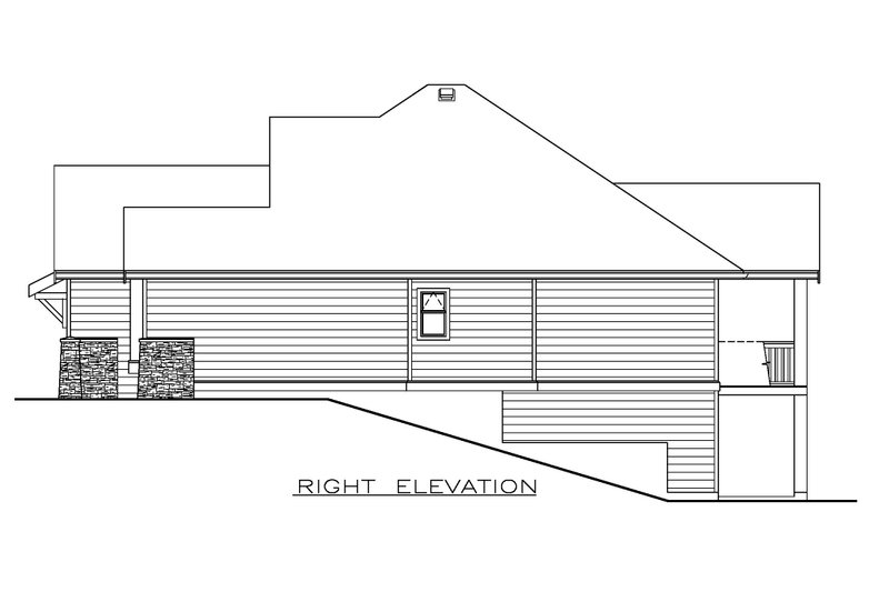 House Design - Exterior - Other Elevation 1 for Craftsman House Plan #1100-148 - 2 bed, 2 bath