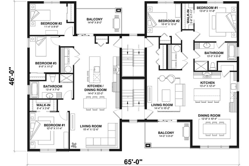 House Design - Floor Plan - Other Floor for Contemporary House Plan #23-2885 - 3 bed, 1 bath