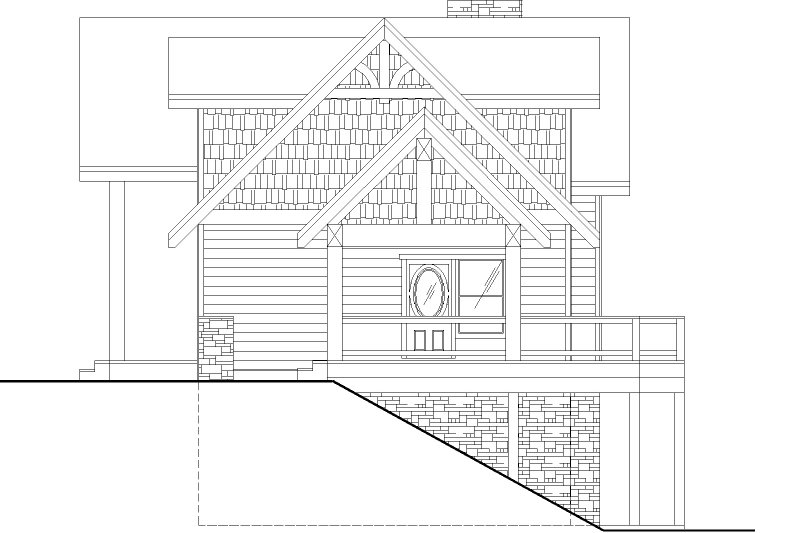 House Design - Exterior - Other Elevation 1 for Craftsman House Plan #117-1042 - 4 bed, 5.5 bath