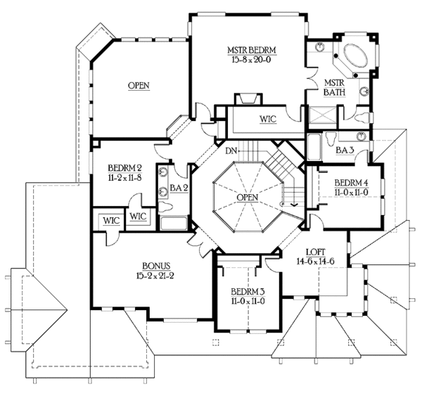 Home Plan - Victorian Floor Plan - Upper Floor Plan #132-477