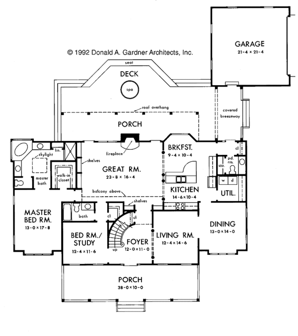 Architectural House Design - Country Floor Plan - Main Floor Plan #929-120