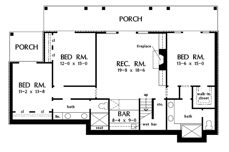 Home Plan - Floor Plan - Lower Floor for Country House Plan #929-689 - 4 bed, 3.5 bath