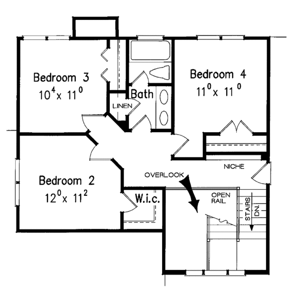 Architectural House Design - Country Floor Plan - Upper Floor Plan #927-841