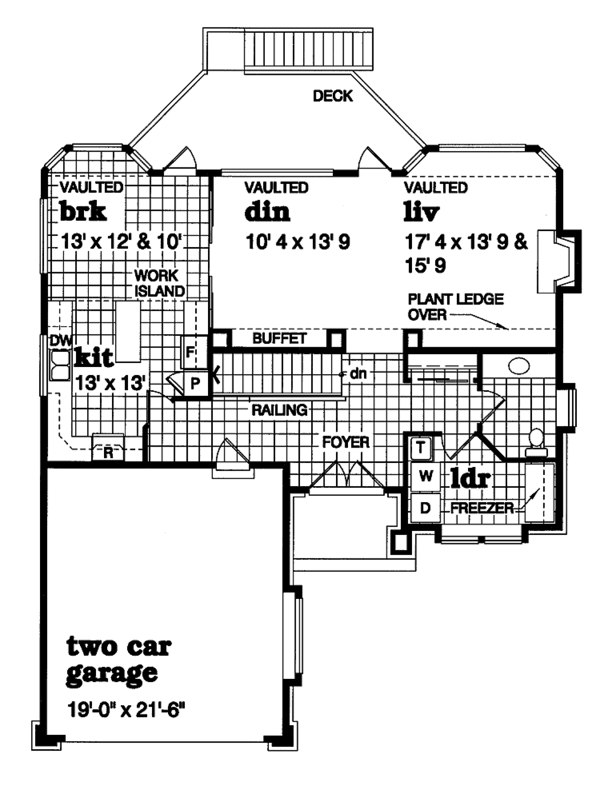 Home Plan - Craftsman Floor Plan - Main Floor Plan #47-909