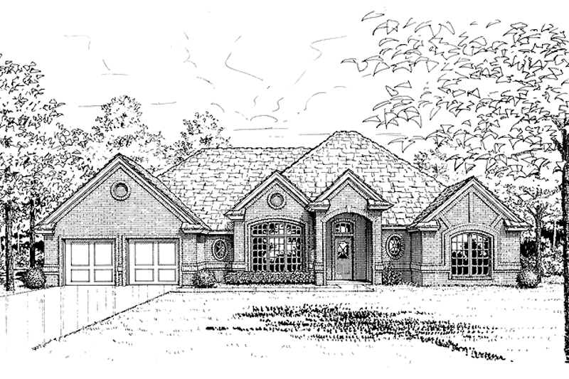 House Blueprint - Exterior - Front Elevation 3 for Country House Plan #310-1001 - 3 bed, 2.5 bath