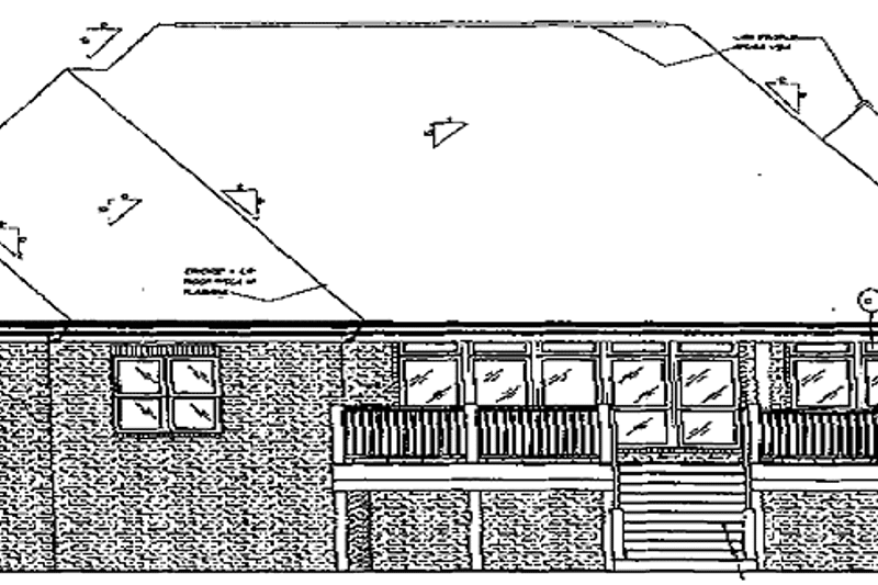 Home Plan - Exterior - Rear Elevation for Traditional House Plan #37-274 - 4 bed, 3.5 bath