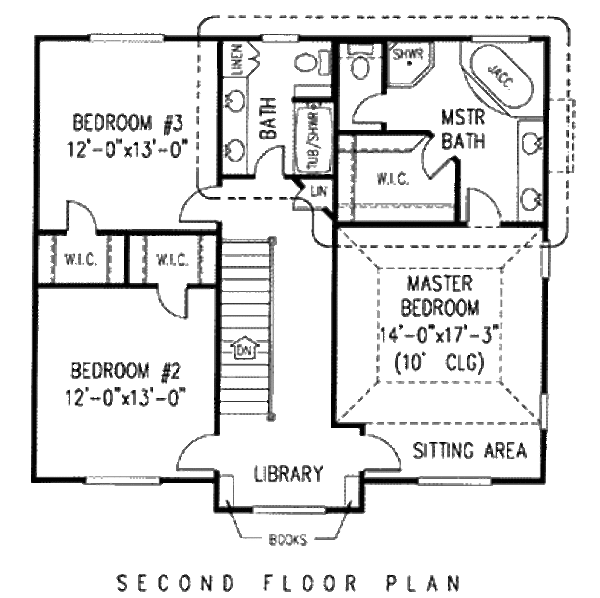 Farmhouse Floor Plan - Upper Floor Plan #11-204