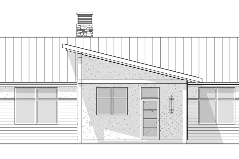 Dream House Plan - Exterior - Rear Elevation 2 for Cottage House Plan #1114-70 - 2 bed, 2 bath
