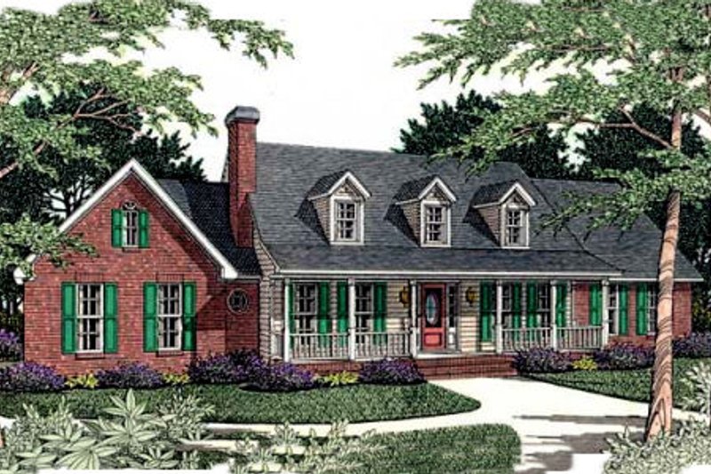 Dream House Plan - Southern Exterior - Front Elevation Plan #406-171