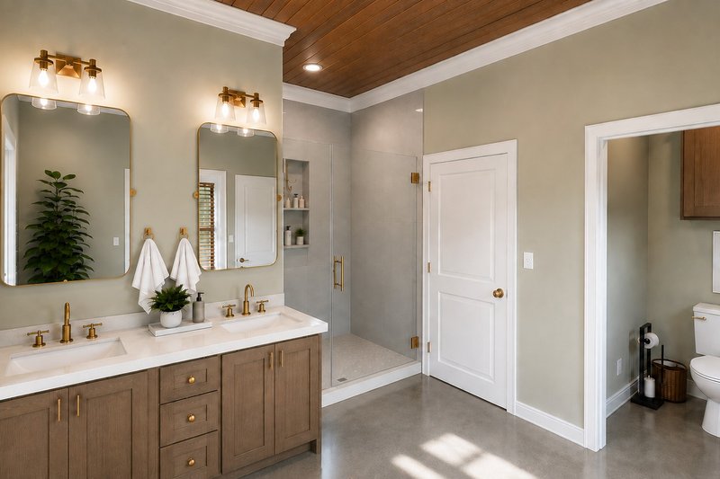 Dream House Plan - Interior - Master Bathroom for Farmhouse House Plan #44-318 - 2 bed, 3 bath
