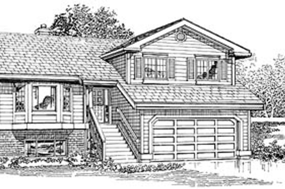 Exterior - Front Elevation for Traditional House Plan #47-203 - 3 bed, 2.5 bath