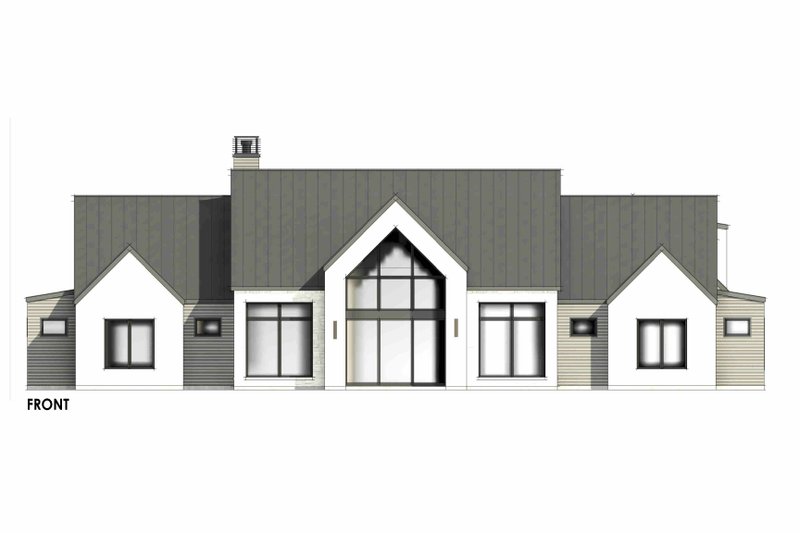 House Design - Exterior - Front Elevation 5 for Modern House Plan #1096-36 - 4 bed, 4.5 bath