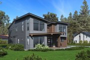 Contemporary Style House Plan - 4 Beds 4 Baths 3542 Sq/Ft Plan #1066-209 Exterior 