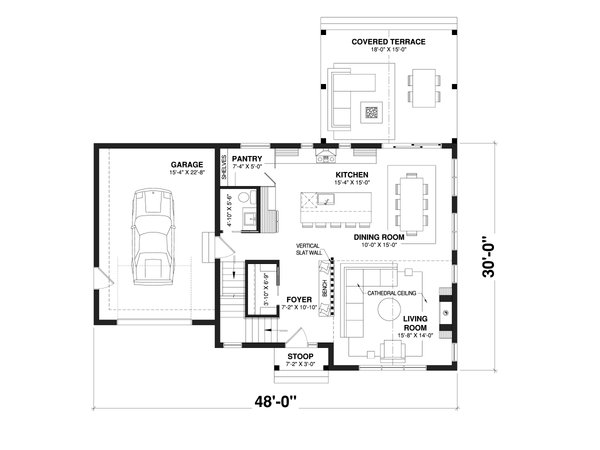 House Blueprint - Farmhouse Floor Plan - Main Floor Plan #23-2820