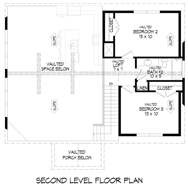 Country Floor Plan - Upper Floor Plan #932-693