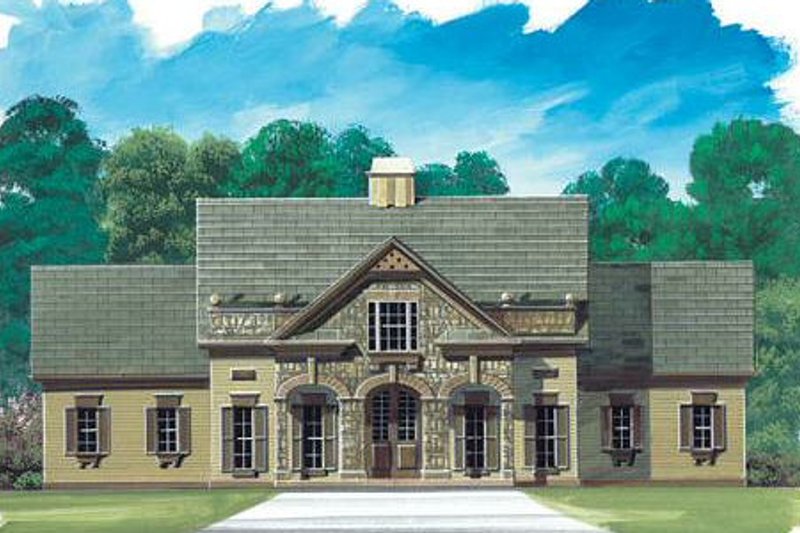 Home Plan - European Exterior - Front Elevation Plan #119-151