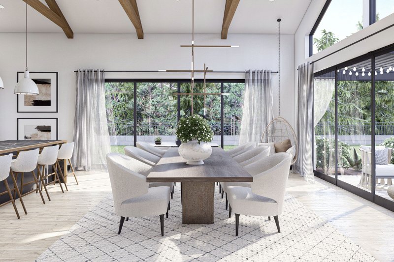 House Blueprint - Interior - Dining Room for Barndominium House Plan #455-612 - 3 bed, 2.5 bath
