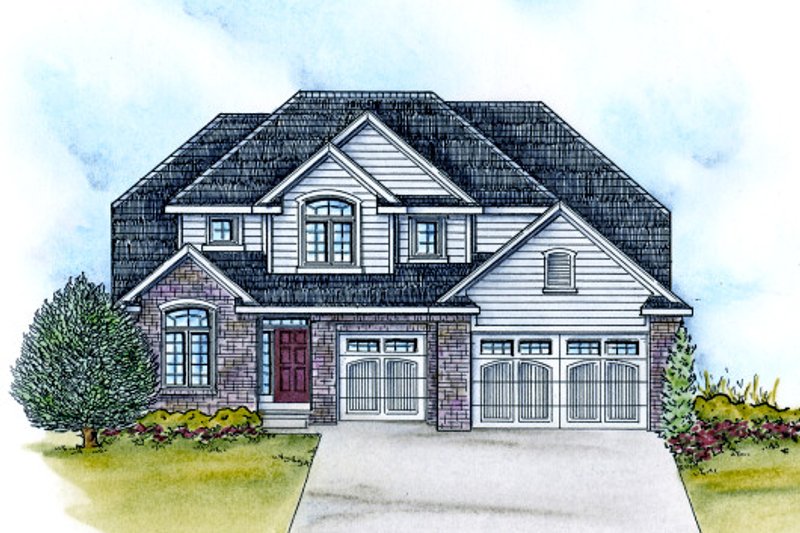 Dream House Plan - Traditional Exterior - Front Elevation Plan #20-2113