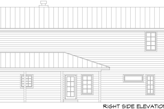 Exterior - Rear Elevation for Barndominium House Plan #932-1040 - 3 bed, 2.5 bath