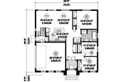 European Style House Plan - 3 Beds 1 Baths 1480 Sq/Ft Plan #25-4336 