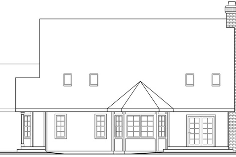 Home Plan - Exterior - Rear Elevation for Farmhouse House Plan #124-419 - 4 bed, 3.5 bath