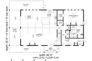 Floor Plan - Main Floor for Country House Plan #932-1062 - 3 bed, 2.5 bath