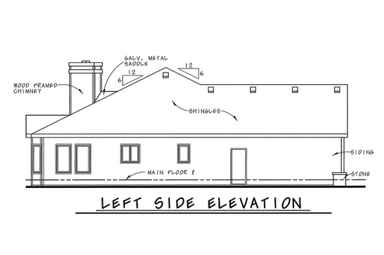 Exterior - Other Elevation for European House Plan #20-1380 - 1 bed, 2 bath