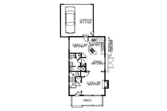 Floor Plan - Main Floor for Farmhouse House Plan #95-220 - 3 bed, 3 bath