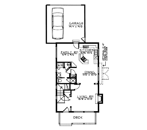 House Plan Design - Farmhouse Floor Plan - Main Floor Plan #95-220