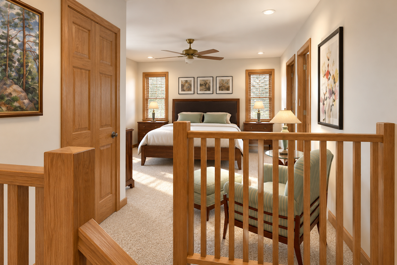 Home Plan - Interior - Master Bedroom for Cabin House Plan #126-315 - 2 bed, 2 bath