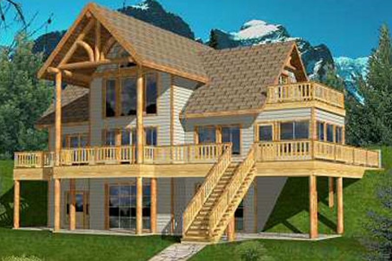 Dream House Plan - Exterior - Front Elevation Plan #117-459