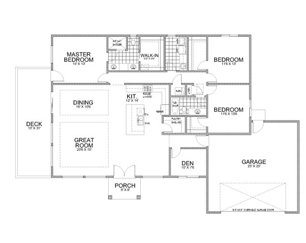 Contemporary Floor Plan - Main Floor Plan #112-213