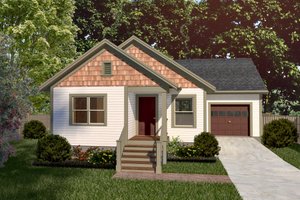 Cottage Exterior - Front Elevation Plan #79-132