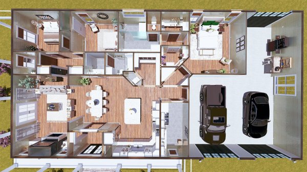 Dream House Plan - Barndominium Floor Plan - Main Floor Plan #44-291