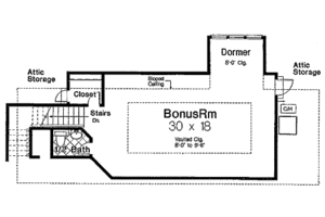Floor Plan - Other Floor for European House Plan #310-272 - 3 bed, 2.5 bath